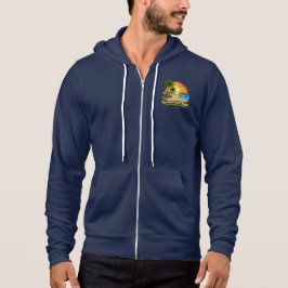 Vacation Feels Right Navy Zip Hoodie USA