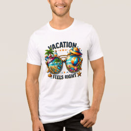 Vacation Feels Right Tri-Blend T-Shirt USA Shirt