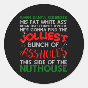 Vacation Jolliest Bunch Ugly Runder Aufkleber