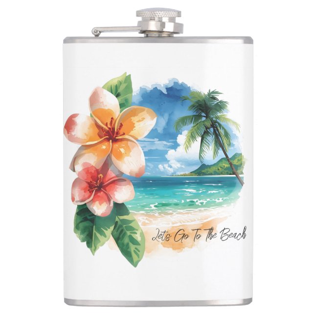 Vacation, Lets Go To The Beach  Flachmann (Vorderseite)