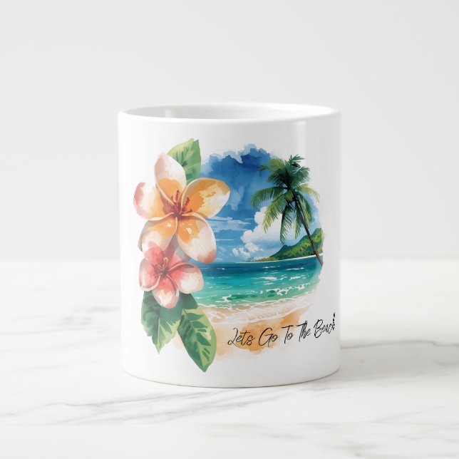 Vacation, Lets Go To The Beach  Jumbo-Tasse (Vorderseite)