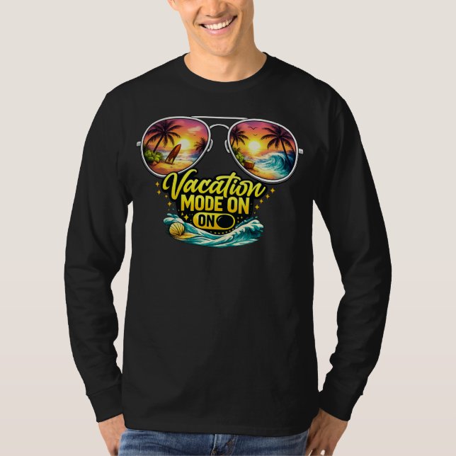 Vacation Mode On Feels Like Sunset Beach Long Tee (Vorderseite)