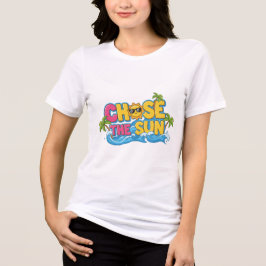 Vacation Mood Chase the Sun Cartoon Women T-Shirt Tri-Blend Shirt