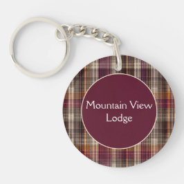 Vacation Rental custom Keychain Gingham Pattern Schlüsselanhänger