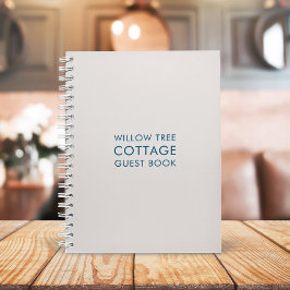 Vacation Rental Guest Feedback Simple Stone & Blue Notizbuch