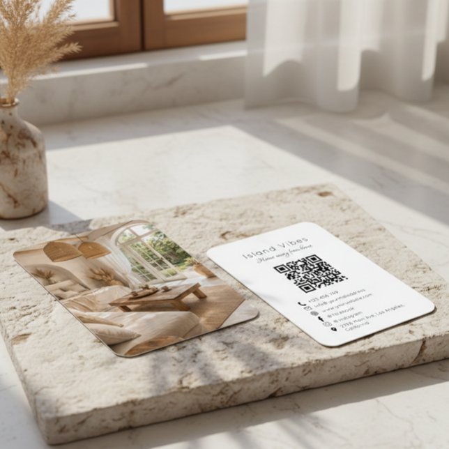 Vacation Rental Guest House Photo QR Code Visitenkarte (Von Creator hochgeladen)