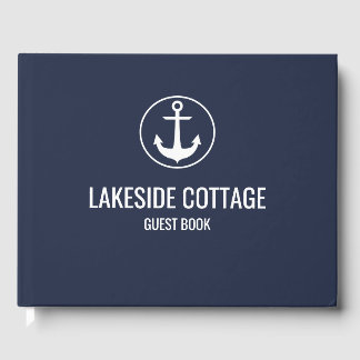 Vacation Rental Navy Blue Anchor Nautical Airbnb Gästebuch