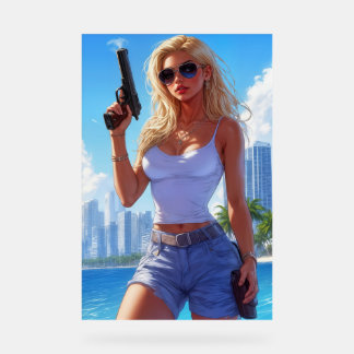 Vacation’s Over – Back from the Beach, Locked and  Acrylschild