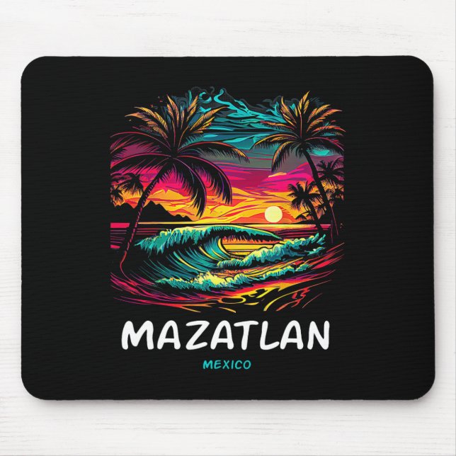 Vacation Souvenir Palm Tree Mazatlan  Mousepad (Vorne)