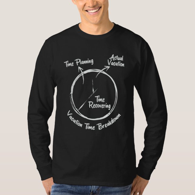 Vacation Time Breakdow And Time Planning Trip Fami T-Shirt (Vorderseite)