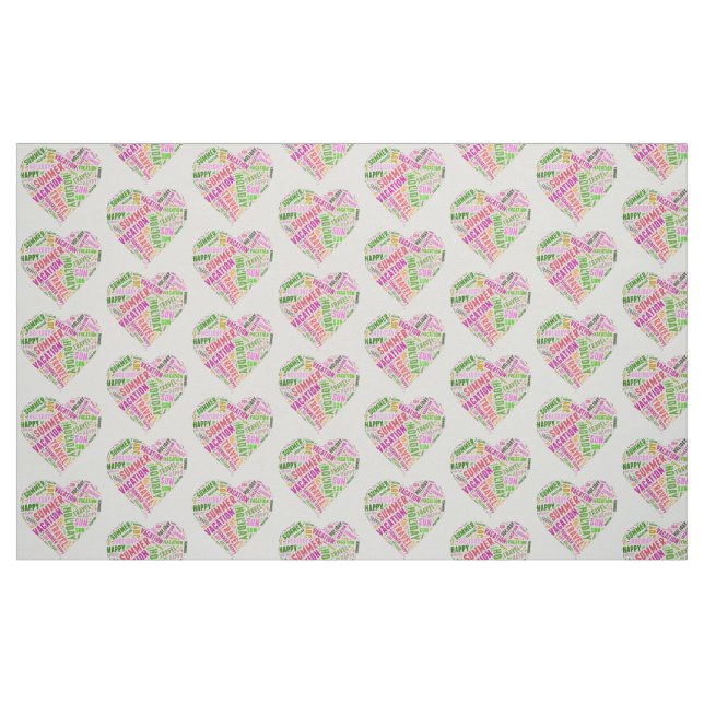 Vacationsbezogene Wörter Stoff (Fat Quarter (45,7 x 55,9 cm))