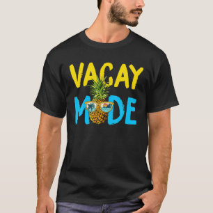 Vacay Mode Ananas Brille Beach Sommerurlaub T-Shirt