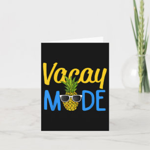 Vacay Mode Ananas Funny Family Vacation Beach H Karte