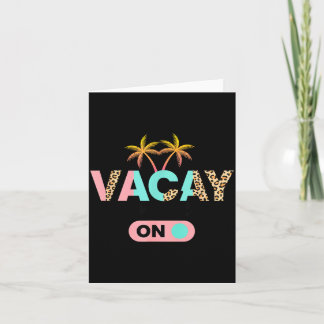 Vacay Mode On Kids Vacation Palm Tree Leopard Karte