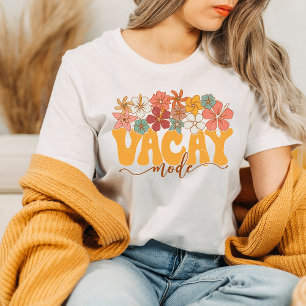 Vacay Mode Shirt Retro Blume Urlaub Tshirt
