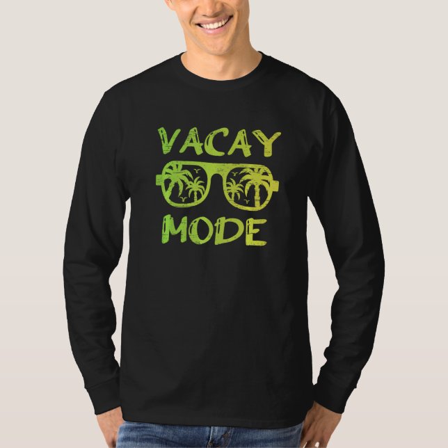 Vacay Mode Sonnenbrille Palmen Trees Reise Tan Som T-Shirt (Vorderseite)