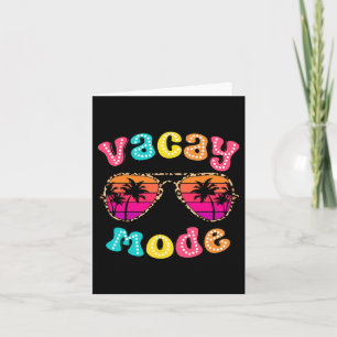 Vacay Mode Summer Vibes Sungles Retro Niedlich Gir Karte