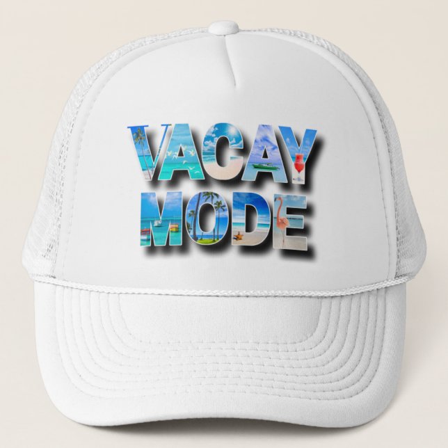 Vacay Mode Trucker Hat Truckerkappe (Vorderseite)