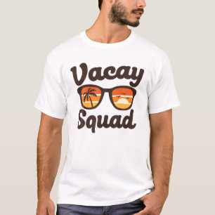 Vacay Squad Beach Retro Sonnenbrille Urlaub Sommer T-Shirt