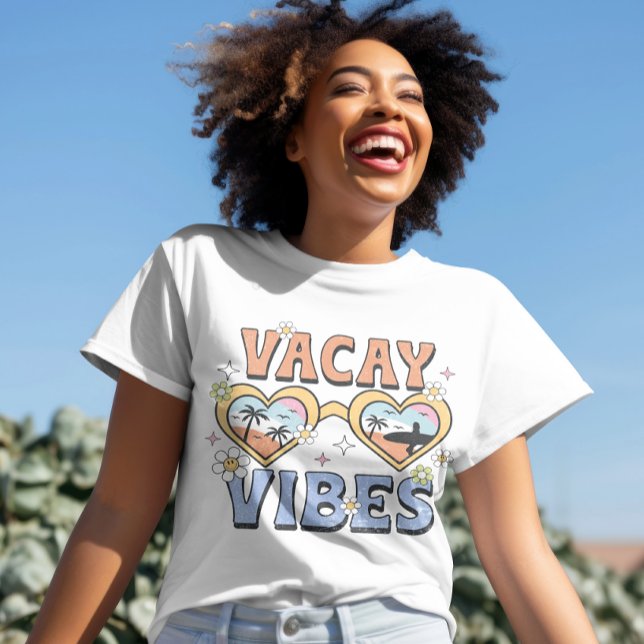 Vacay Vibes, Beach Shirts, Sommerurlaub T-Shirt (Von Creator hochgeladen)