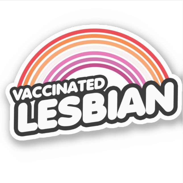 VACCINATED LESBIAN AUFKLEBER (Vorderseite)