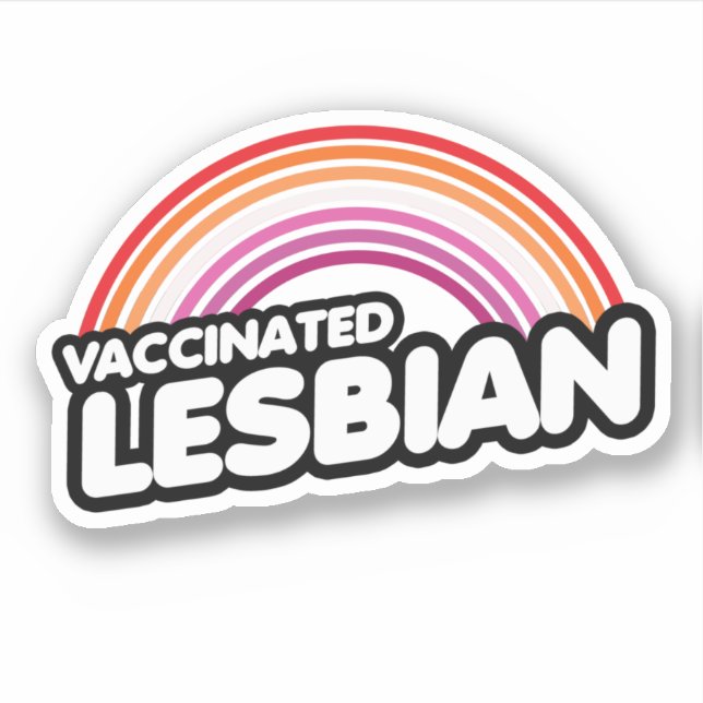 VACCINATED LESBIAN AUFKLEBER (Vorderseite)