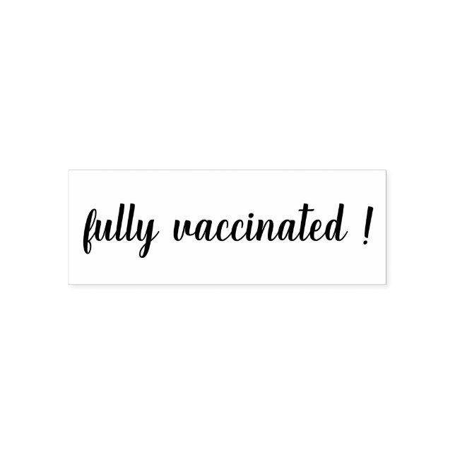 Vaccinated | Modern Script Covid-19 Awareness  Permastempel (Design)