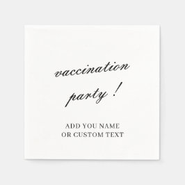 Vaccination Celebration Minimalist Design Serviette