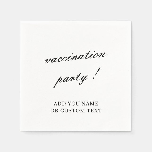 Vaccination Celebration Minimalist Design Serviette (Vorderseite)