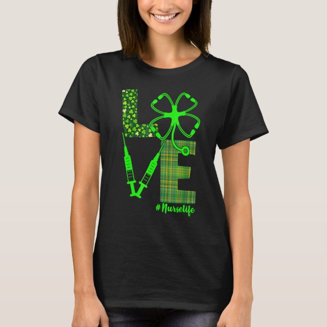 Vaccine Nurse St Patrick S Liebe T-Shirt (Vorderseite)