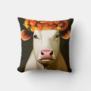 Vache Fleurie Kissen