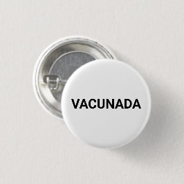 Vacunada Schwarz-weiß Spanisch Impfung Button