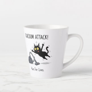 Vacuum Attack Funny Black Cat Coffee Mug Gift Milchtasse
