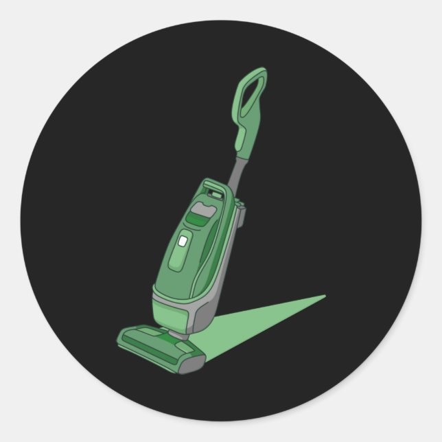 Vacuum Cleaner Housekeeper Housekeeping Cleaning G Runder Aufkleber (Vorderseite)