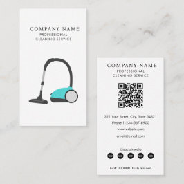 Vacuum Cleaner Professional Cleaning Services Visitenkarte