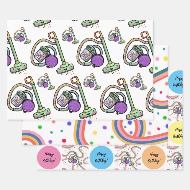 Vacuum Party Wrapping Paper Geschenkpapier Set (Set)