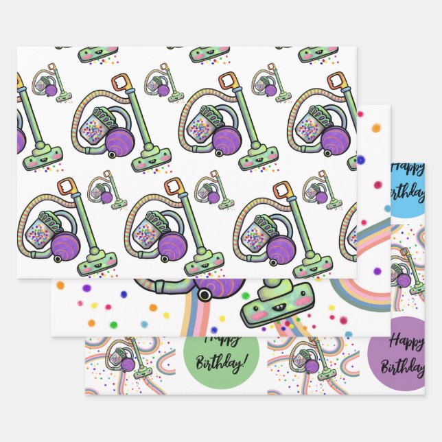 Vacuum Party Wrapping Paper Geschenkpapier Set (Set)