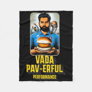 Vada Pav-erful Leistung Desi Essen Lustiger Pun Cr Fleecedecke