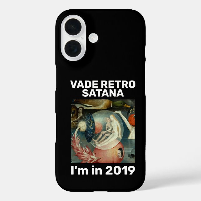 "Vade retro Satana" schwarz Case-Mate iPhone Hülle (Rückseite)