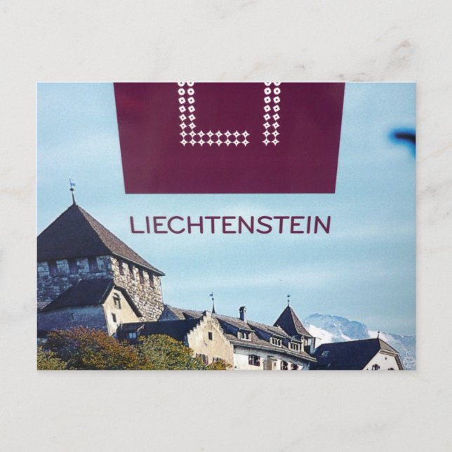 Vadukblau Postkarte (Vorderseite)