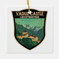 Vaduz Burg Liechtenstein Reisen Vintages Abzeichen