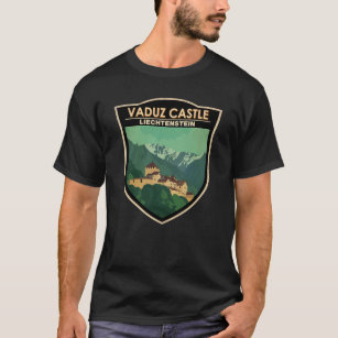 Vaduz Burg Liechtenstein Reisen Vintages Abzeichen T-Shirt