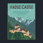 Vaduz Burg Liechtenstein Vintage Kunst, Dichtung u Postkarte<br><div class="desc">Vaduz Castle Vektorgrafik. Die Burg gab dem Ort Vaduz seinen Namen,  der Hauptstadt Liechtenstein,  die sie von einem angrenzenden Hügel aus überblickt.</div>