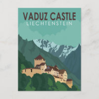 Vaduz Burg Liechtenstein Vintage Kunst, Dichtung u