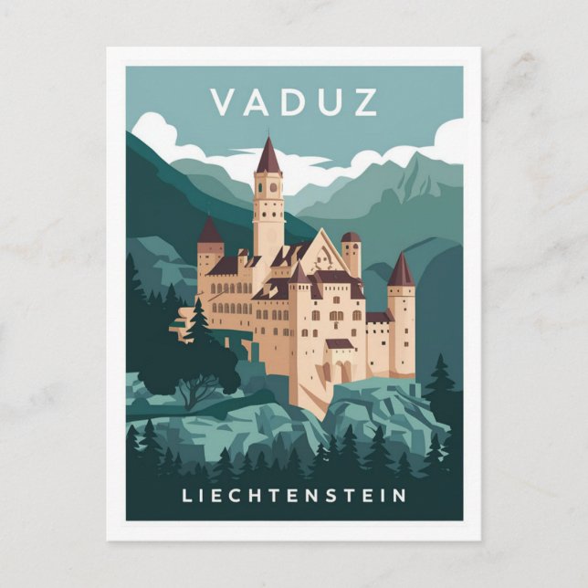 Vaduz Castel Locarno Postkarte (Vorderseite)