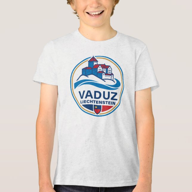 Vaduz Liechtenstein Europe Tri-Blend Shirt (Vorderseite)