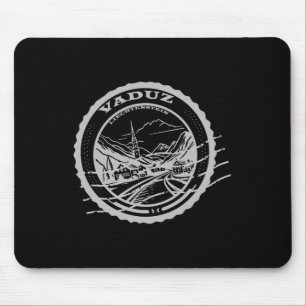 Vaduz Liechtenstein Reise Vintage Schild Stempel Mousepad