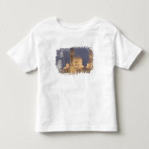VAE, Dubai. Moschee am Abend mit Burj al Arab Kleinkind T-shirt