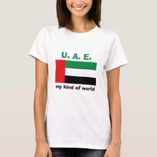VAE-Flagge + Karte + Text-T-Shirt T-Shirt