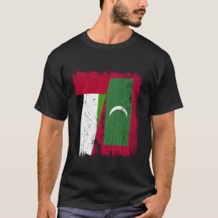 VAE Malediven Halbe Flagge Emirati Maledivische Tr T-Shirt